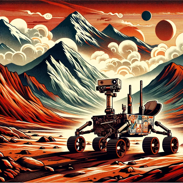Mars Rover, Hokusai Style